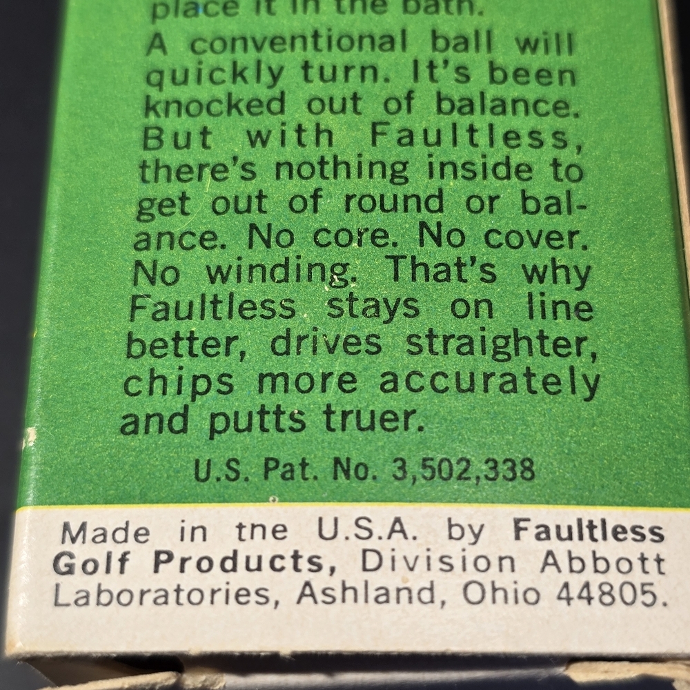 Vintage Faultless Lee Trevino Golf Balls 3 Sleeves New In Box USA Collectible - Picture 7 of 7